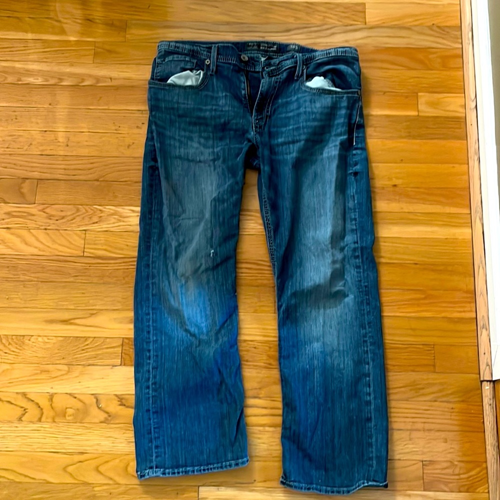 Mens buckle jeans